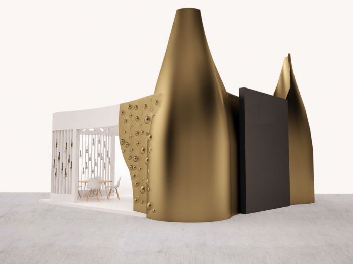 Archisio - Fabio Nassuato - Progetto Vinitaly 2018 proposta preliminare stand