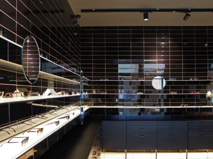 Archisio - Msplus Architettura Marco Stacchini Architetto - Progetto Ottica in blackNuovo negozio di ottica mascagni