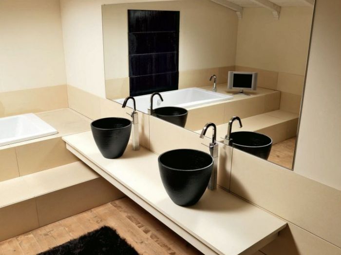 Archisio - Stile Libero srl - Progetto Lavabi da bagno effetto materico