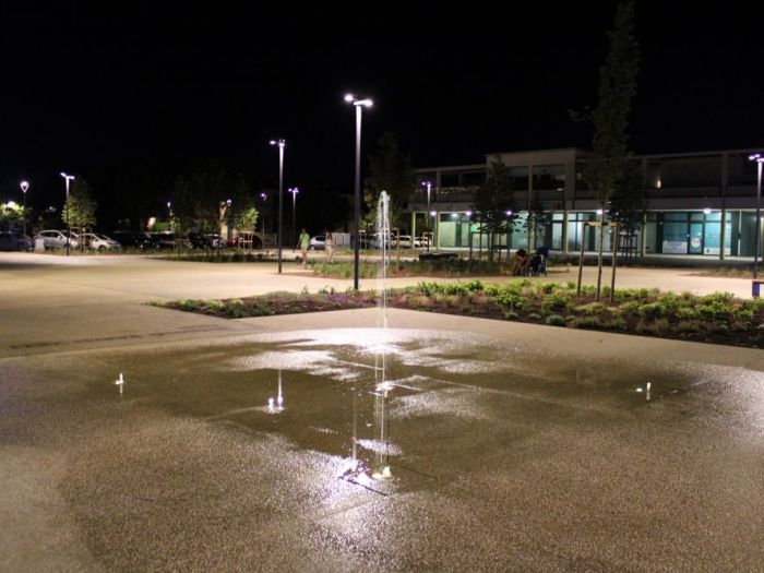 Archisio - Forme Dacqua - Progetto Fontana dinamica a pavimento piazza premi nobel pinarella ra