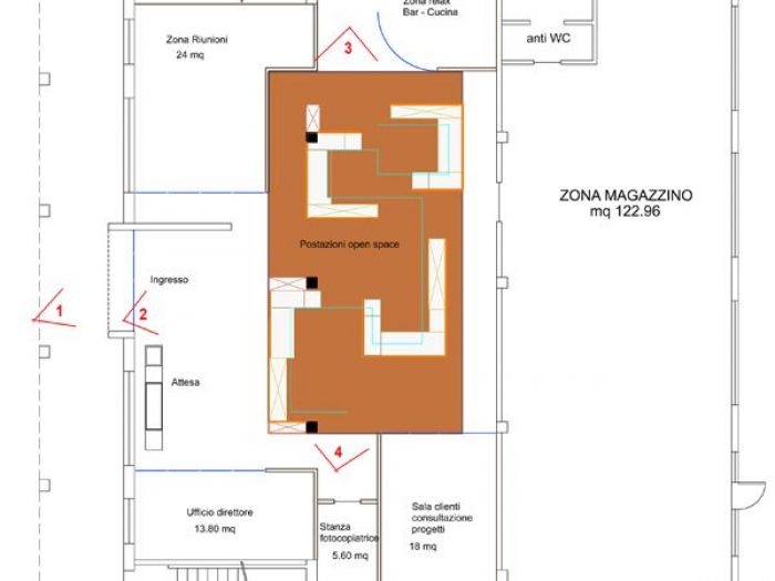 Archisio - Archihouse - Progetto Progettazioni interni arredo uffici