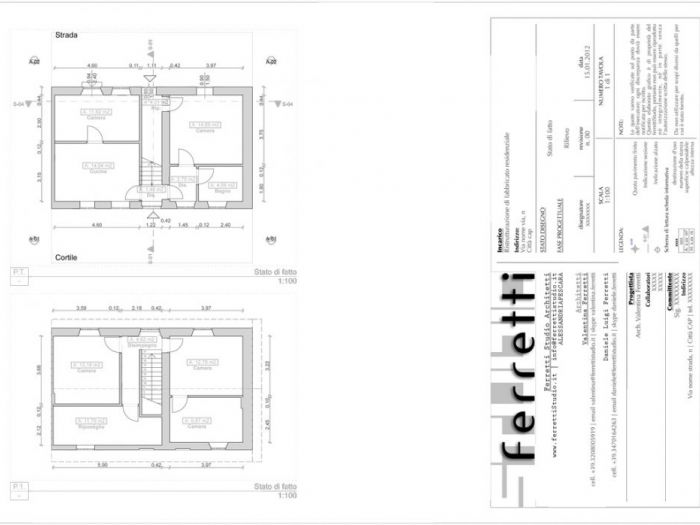 Archisio - Studio Ferretti - Progetto Ristrutturazione rusticoCompleta ristrutturazione di fabbricato rustico in abitazione privata Il fabbricato oggetto della ristrutturazione consta di due piani fuori terra ed situato allinterno del tessuto abitativo di un piccolo centro della
