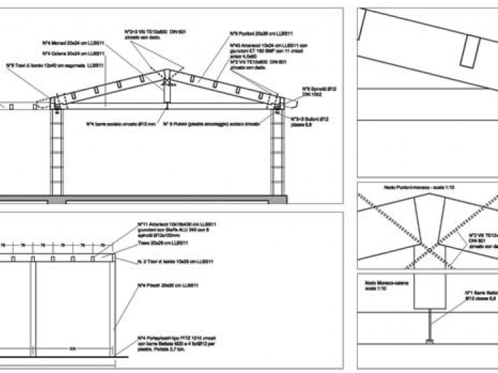 Archisio - Maurizio Loi - Progetto progettazione strutturale e dl porticati in legno lamellare
