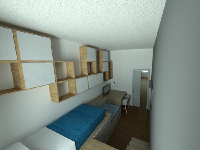 Archisio - Angelo Cavallo - Progetto Progettazione degli arredi per una camera singola