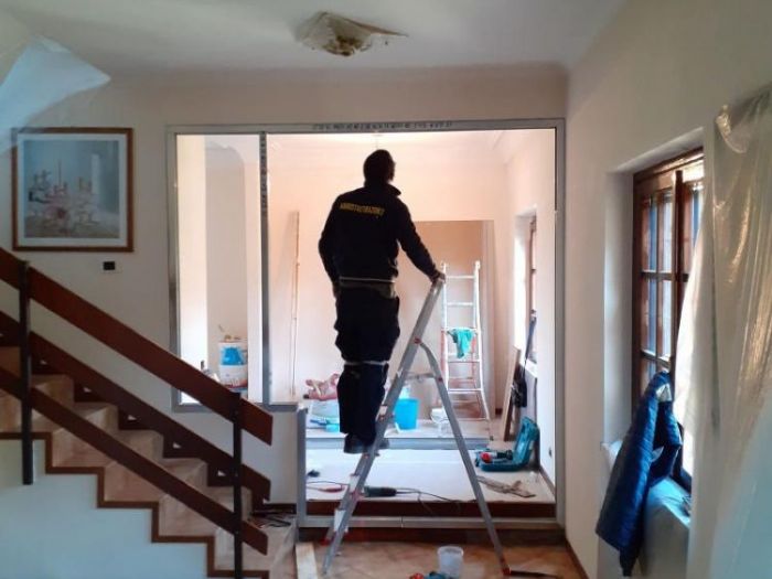 Archisio - Mani Srl Ristrutturazini - Progetto Parete in cartongesso per aggiungere una stanza presso un appartamento in roma zona axa