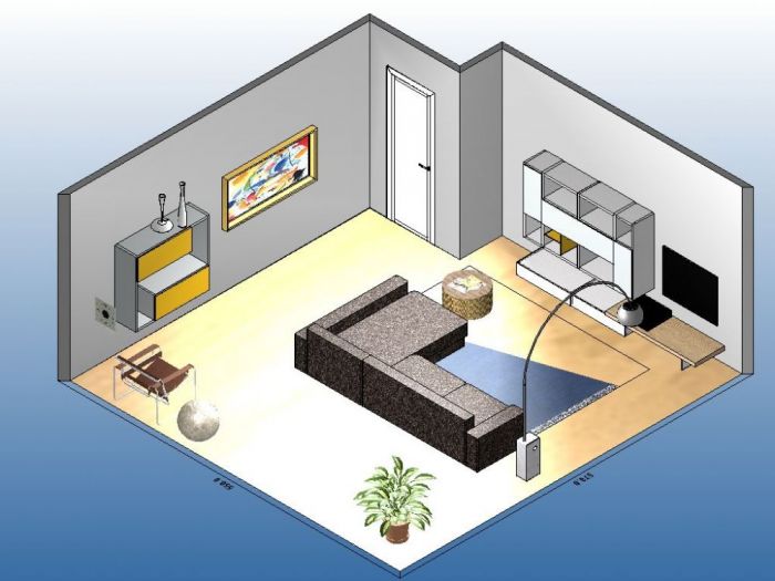 Archisio - Loredana Cappuzzello - Progetto Esempio di progettazione per un living