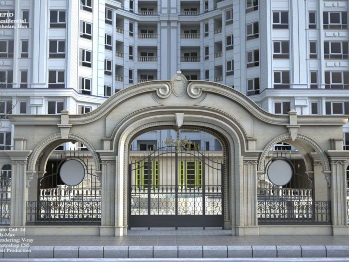 Archisio - Rosa Nozari - Progetto Residential building - exterior facade - 2d drawing 3d-modeling rendering v-ray