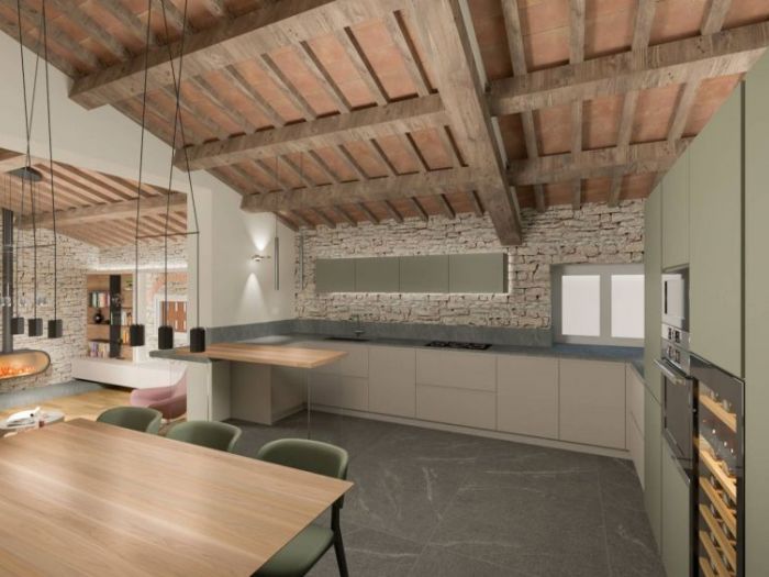 Archisio - Michelevolpi Studio Interior Design - Progetto Arredamento moderno per un rustico di campagna - tradizione e design