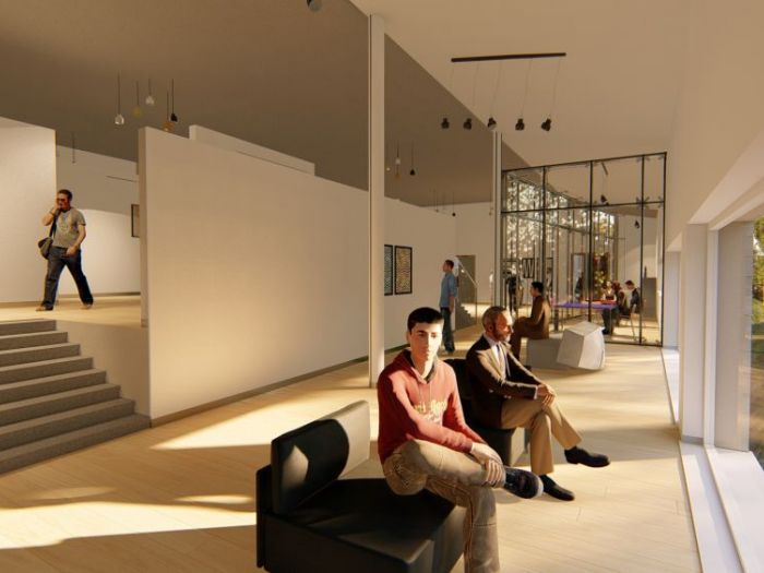 Archisio - Andrea Sorci Natural Living - Progetto Ipotesi progetto di ripristino di un capannone a borghetto flaminio rm per la sede museale della fondazione