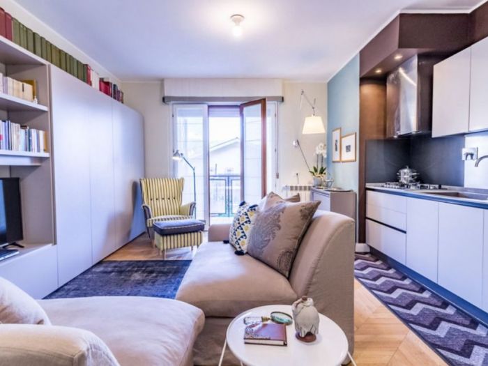 Archisio - Marianna Leinardi - Progetto Restyling di un bilocale a roma zona giorno