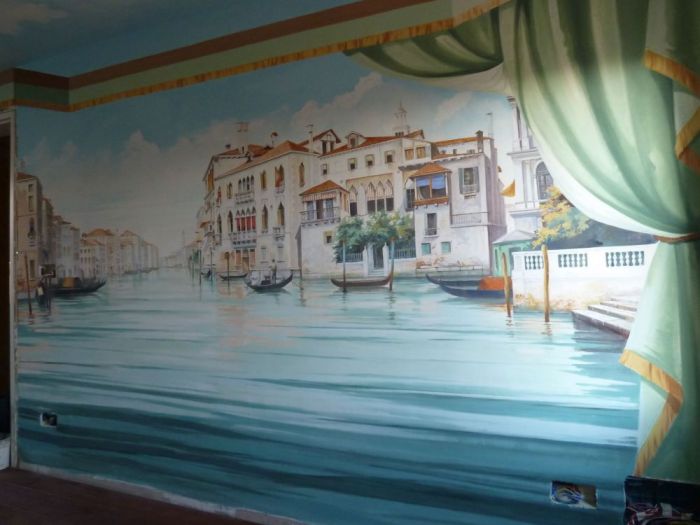 Archisio - Erica De Rosa - Progetto Trompe loeil con scorci di venezia