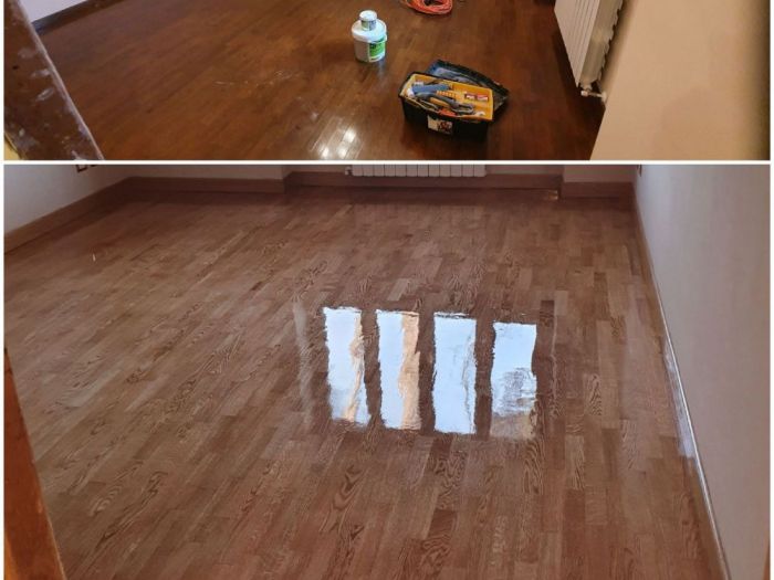Archisio - Parquettista Roma - Progetto Restauro parquet massello con levigatura e verniciatura