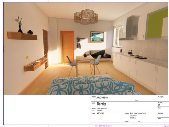 Archisio - Andrea Sorci Natural Living - Progetto Progetto di ristrutturazione di un monolocale bo