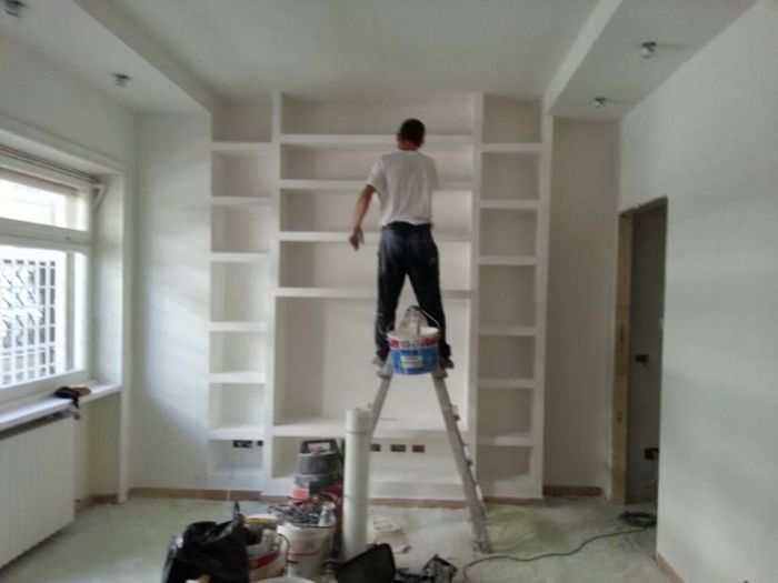 Archisio - Edil Urbe Di Marco Parente - Progetto Opere in cartongesso controsoffitti librerie mensole e nicchie