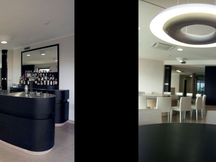 Archisio - Maurizio Giordano Architetto - Progetto Ristrutturazione palazzina uffici - interni e area parcheggio piantumata