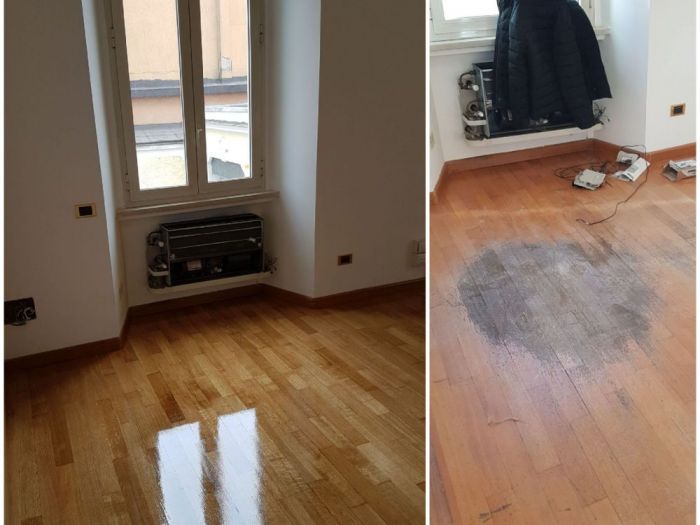 Archisio - Parquettista Roma - Progetto Restauro parquet massello con levigatura e verniciatura