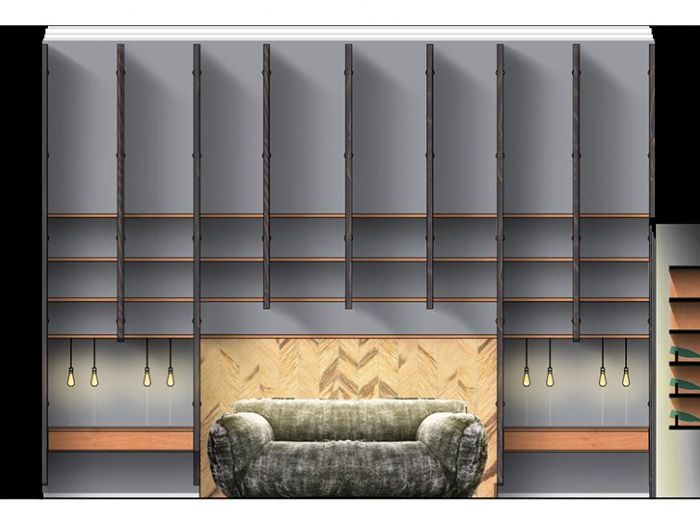 Archisio - Edoardo Sborchia - Progetto Zona giorno in appartamento milanese