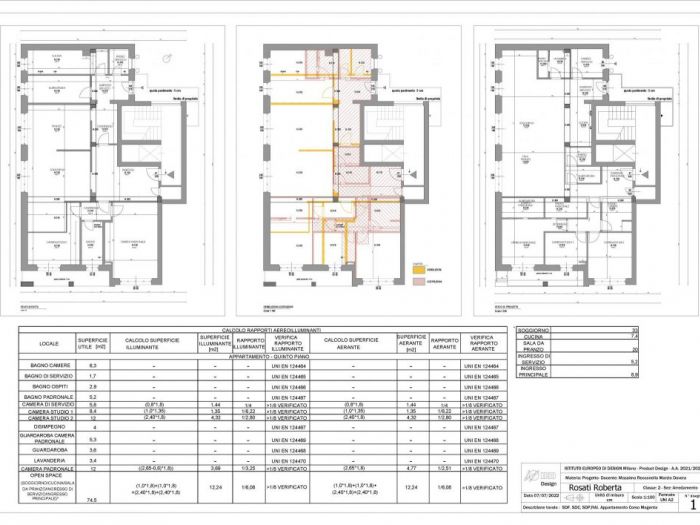 Archisio - Roberta Rosati - Progetto Progetto di organizzazione spazi interni