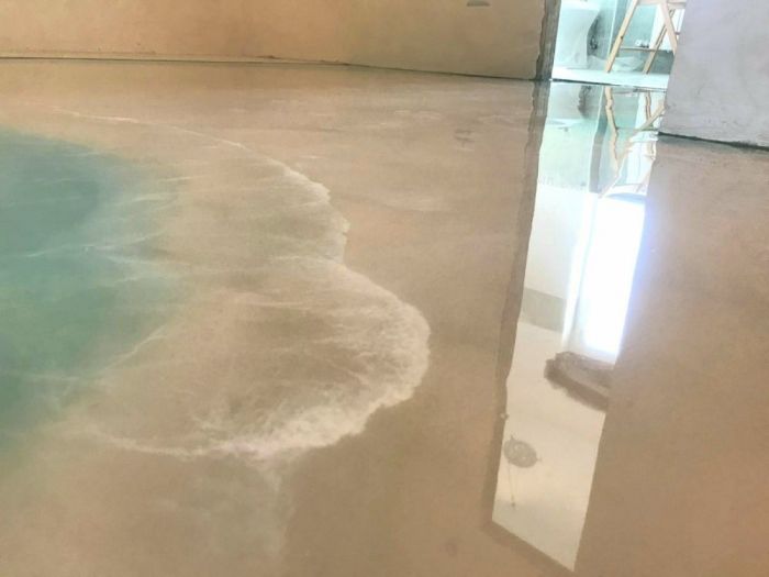 Archisio - Picta Decorazioni Artistiche - Progetto Pavimento in resina effetto mare