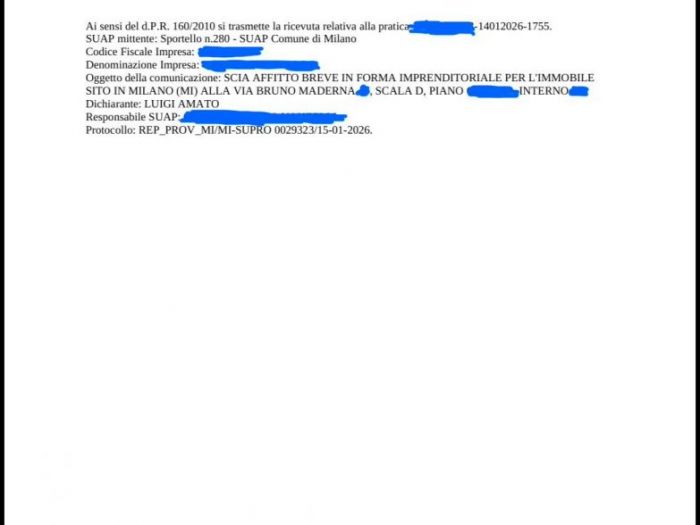 Archisio - Geometra Luigi Amato - Progetto Scia affitti brevi - immobili milano mi