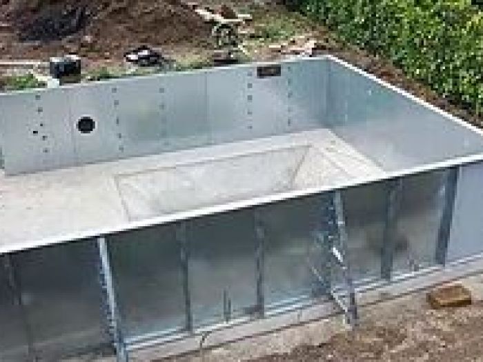 Archisio - Greenjoy - Progetto Piscine in pannelli di acciaio