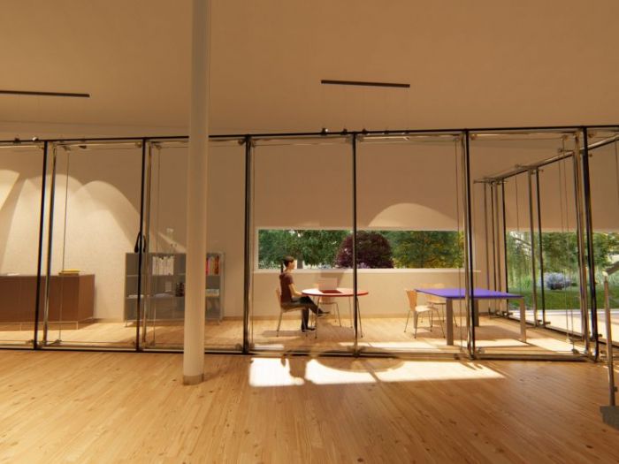 Archisio - Andrea Sorci Natural Living - Progetto Ipotesi progetto di ripristino di un capannone a borghetto flaminio rm per la sede museale della fondazione