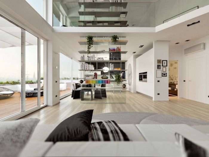 Archisio - Annalisa Carli - Progetto Un attico in stile loft in milano