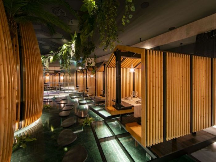 Archisio - Forme Dacqua - Progetto Fontane da interno - ristorante sushizero