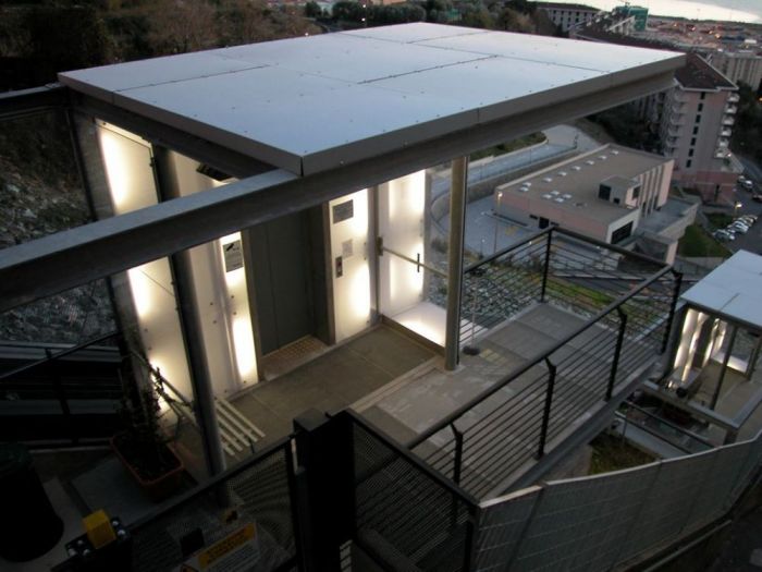 Archisio - Fabio Postani - Progetto Impianto di risalita al quartiere di ca nuova a genova pr