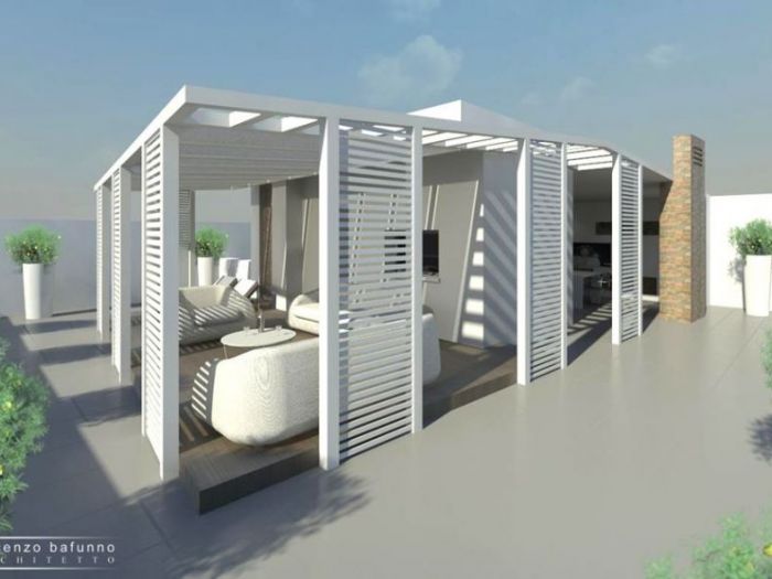 Archisio - Vincenzo Bafunno - Progetto Pergolato architettonico