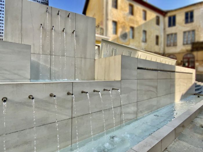 Archisio - Forme Dacqua - Progetto Fontana delle 100 borgate - pareti dacqua