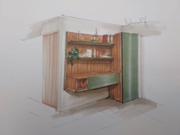 Archisio - Deborah Ferraresi - Progetto Cucina ingresso e