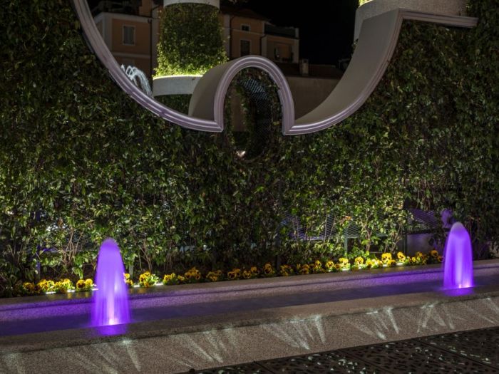 Archisio - Forme Dacqua - Progetto Doppia fontana dinamica lineare - grand hotel dino