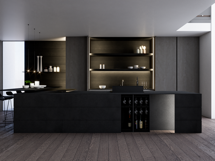Archisio - Alessandro Di Bonito - Progetto Black kitchen