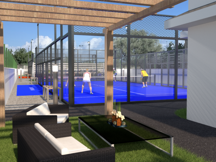 Archisio - Benedetto Catarinicchia - Progetto Campo da padel con fotoinserimento