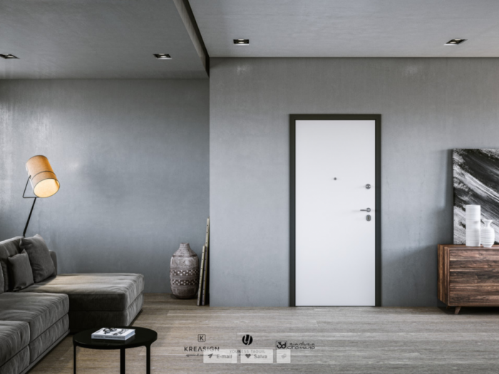 Archisio - 3d Gianluca Romano - Progetto Brochure per lazienda di porte blindate mister shut