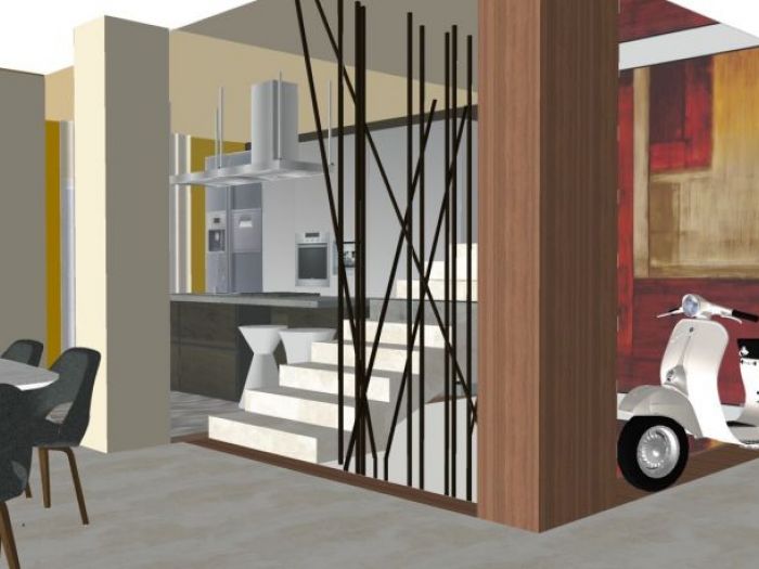 Archisio - Casesa Tiziano - Progetto Progetto soggiorno-cucina 2