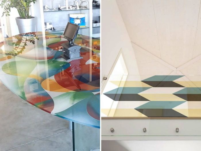 Archisio - Vetreria Calasso - Progetto Vetro curvo vetrate artistiche e stampa digitale su vetro