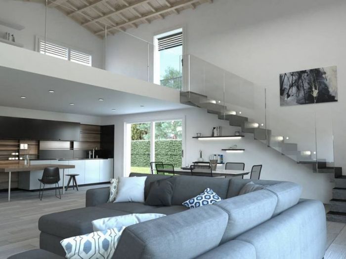 Archisio - Render Real - Progetto Rendering di soggiorno openspace