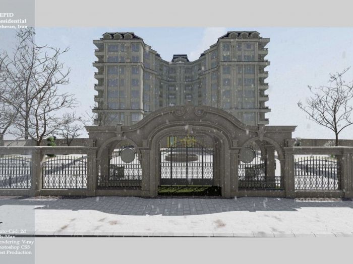 Archisio - Rosa Nozari - Progetto Residential building - exterior facade - 2d drawing 3d-modeling rendering v-ray