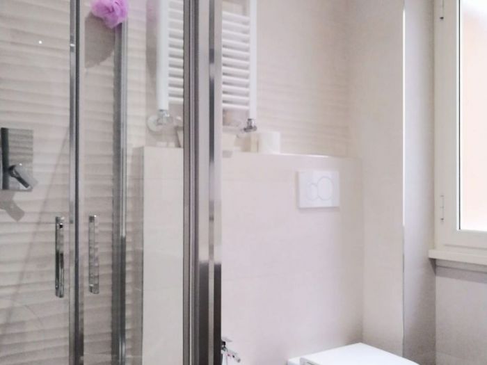 Archisio - Mani Srl Ristrutturazini - Progetto Bagno con vano lavatrice ed asciugatrice