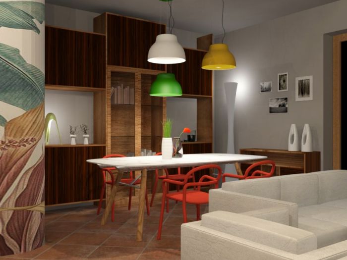 Archisio - Simona De Marco - Progetto Villa unifamiliare progetto di arredo zona cucina living e bagno