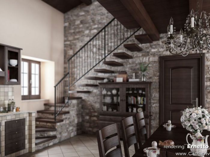 Archisio - Cad Service Di Ernesto Di Gregorio - Progetto Rendering e tour virtuale 3d appartamento in arpino fr