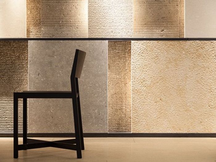 Archisio - Grassi Pietre - Progetto la naturalit della pietra E della luce Grassi pietre e lo studio something presentano il nuovo stand di marmomacc 2016