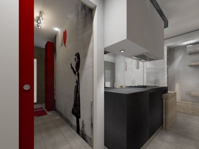 Archisio - Alessandra Alessandri - Studio 2a-rchitettura - Progetto Ristrutturazione di un bilocale a roma