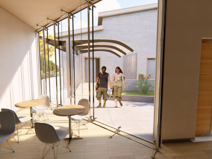 Archisio - Andrea Sorci Natural Living - Progetto Ipotesi progetto di ripristino di un capannone a borghetto flaminio rm per la sede museale della fondazione