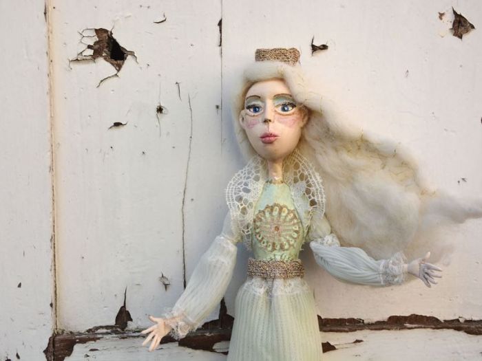 Archisio - Pupillae Art Dolls - Progetto Paper clay dolls the white queen