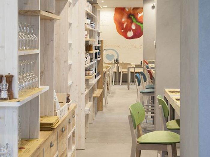 Archisio - Ingrid Fontanili - Progetto Ristorante bio It - progetto architettonico e dinterni