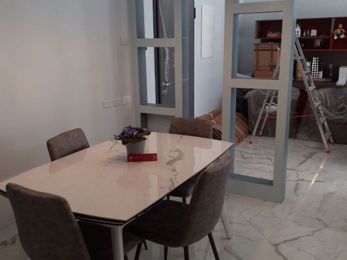 Archisio - Mani Srl Ristrutturazini - Progetto Separ in cartongesso e cristallo appartamento zona mezzocammino roma