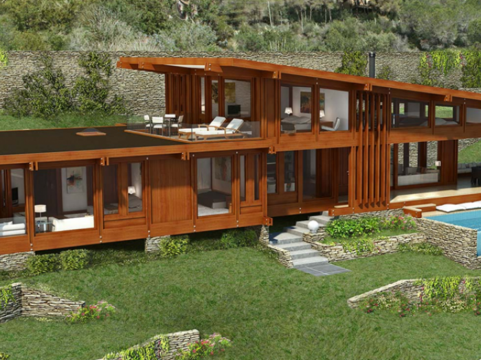 Archisio - Pagano - Progetto Villa in legno costa azzurra